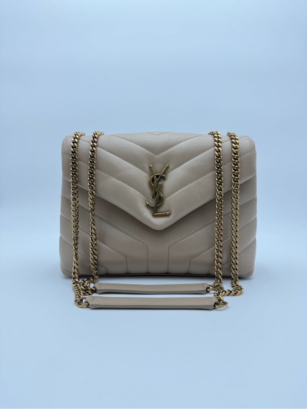 Saint Laurent Loulou Matelasse Chevron Leather Small Shoulder Bag